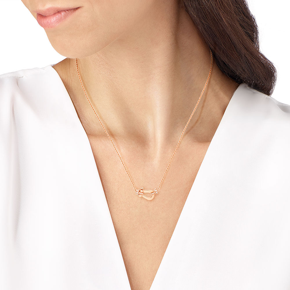Force 10 necklace 18K pink gold and 
