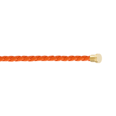 Orange braided leather cable