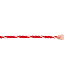 Câble or rose 750/1000e et textile rouge