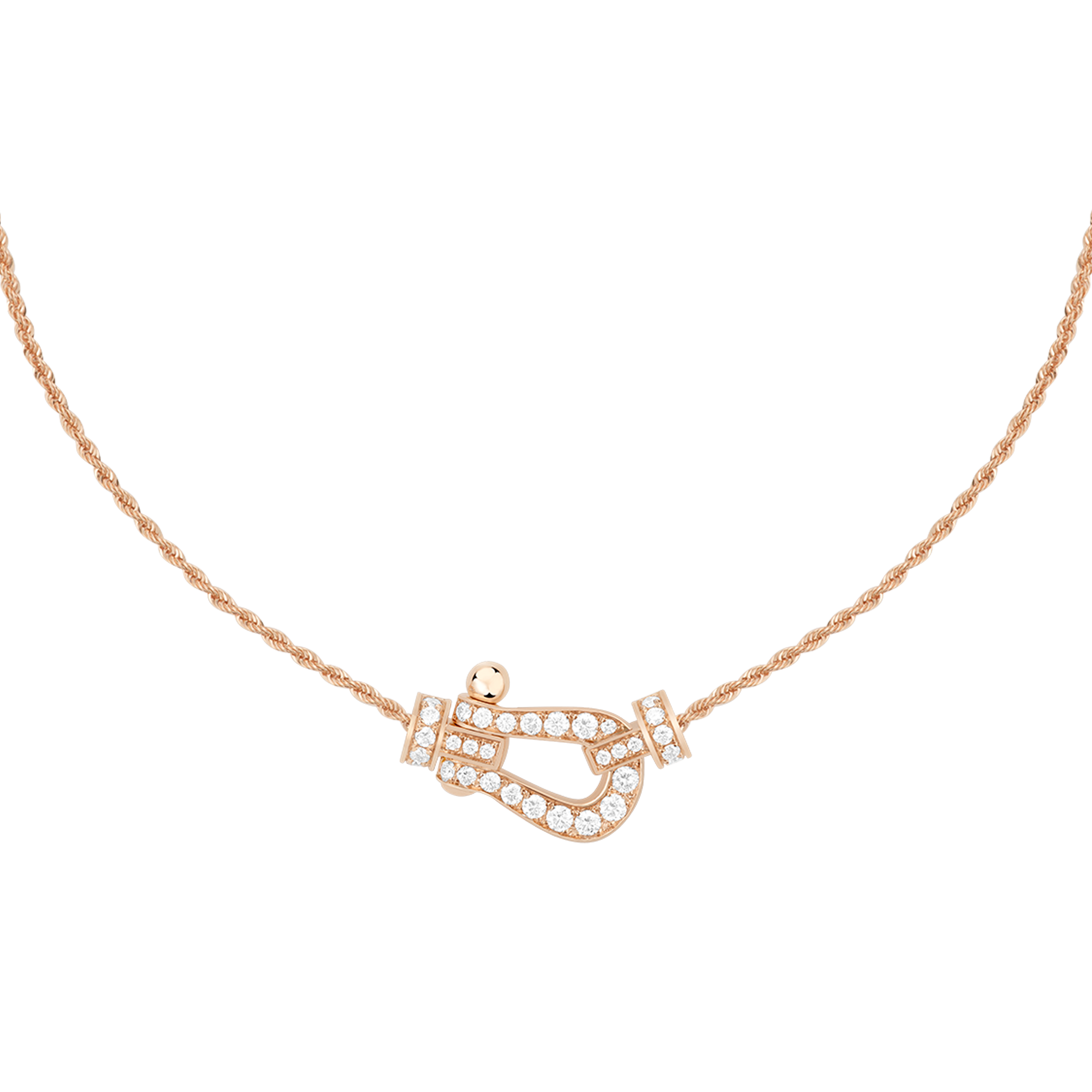 Force 10 necklace 18K pink gold and 
