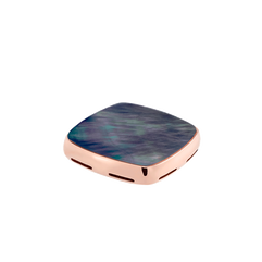 그레이 자개 플랫 카보숑, 18K 핑크 골드