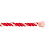 Câble or rose et textile rouge
