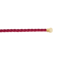 Red braided leather cable