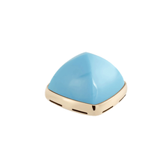  튀르쿠아즈 카보숑, 18K 옐로 골드