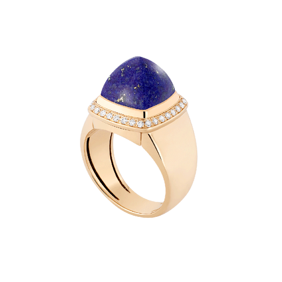Lapis lazuli Pain de Sucre ring