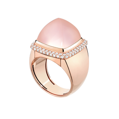 빵드 쉬크르 핑크 쿼츠  핑크 골드 링