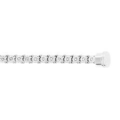 18k 화이트 골드 다이아몬드 라인 브레이슬릿