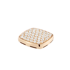 다이아몬드 플랫 카보숑, 18K 옐로 골드