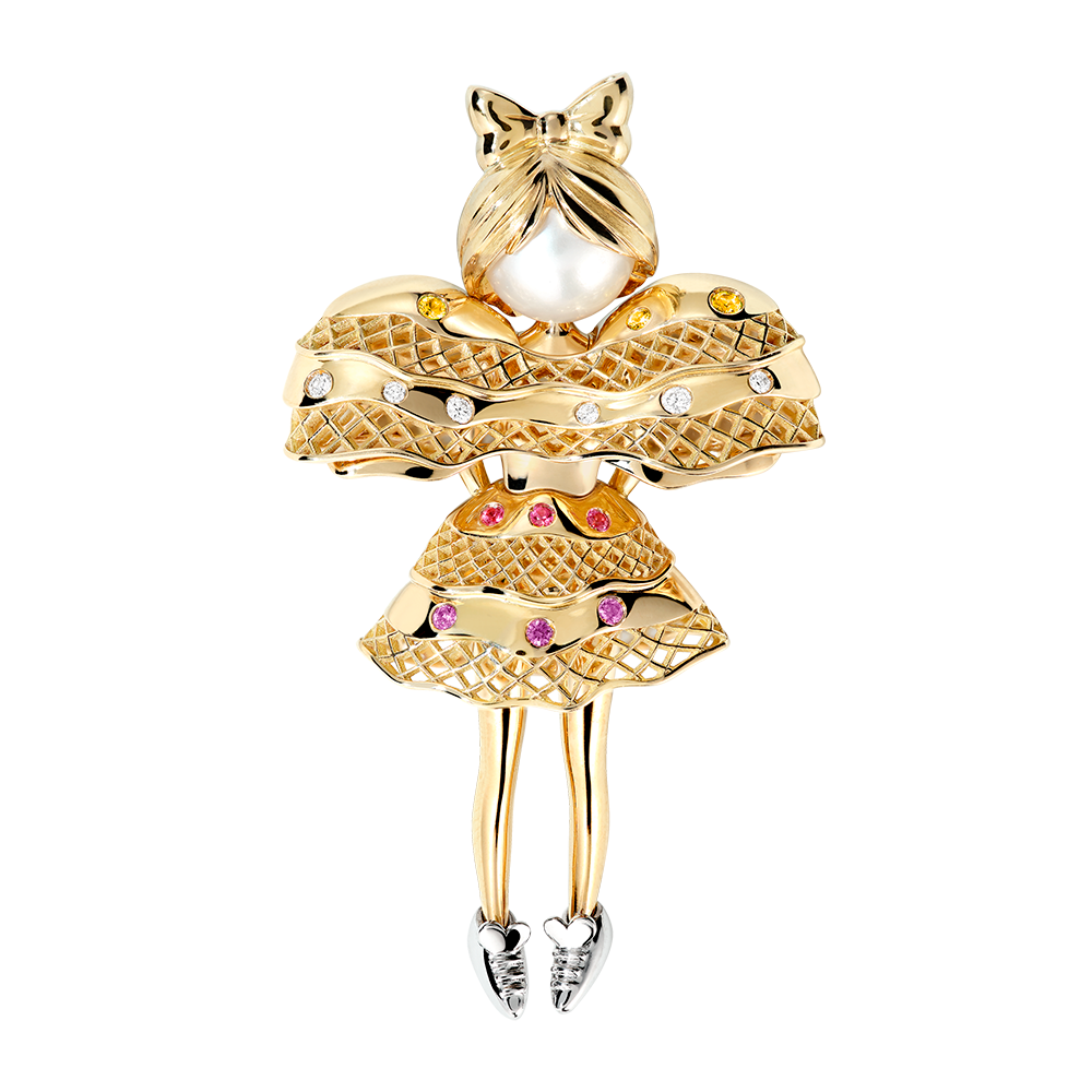 Fredy's Tomo's Doll Chouchou pendant brooch