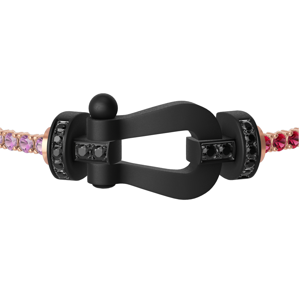 FRED フレッド フォース10 ブレスレット ブラックダイヤ ラージモデル フォース10ブレスレット ブラックチタン＆ブラックダイヤモンド