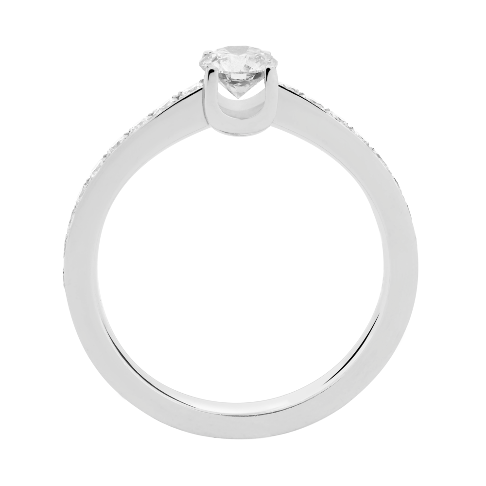 Engagement ring Force 10 Duo paved 0.50ct