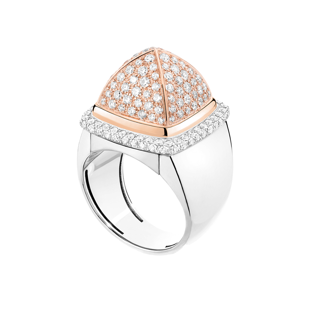 白色钻石 Pain de Sucre系列可替换宝石戒指