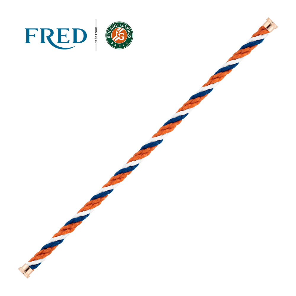 FRED フレッド ケーブル【ブルー、ホワイト、テラコッタ】 ブルー×ホワイト×テラコッタケーブル #FREDxRolandGarros ラージ