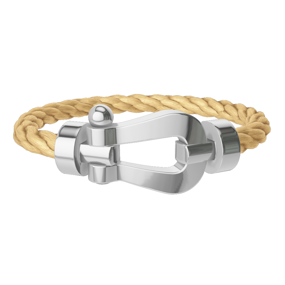 フォース10ブレスレット 18K ホワイトゴールド ラージモデル