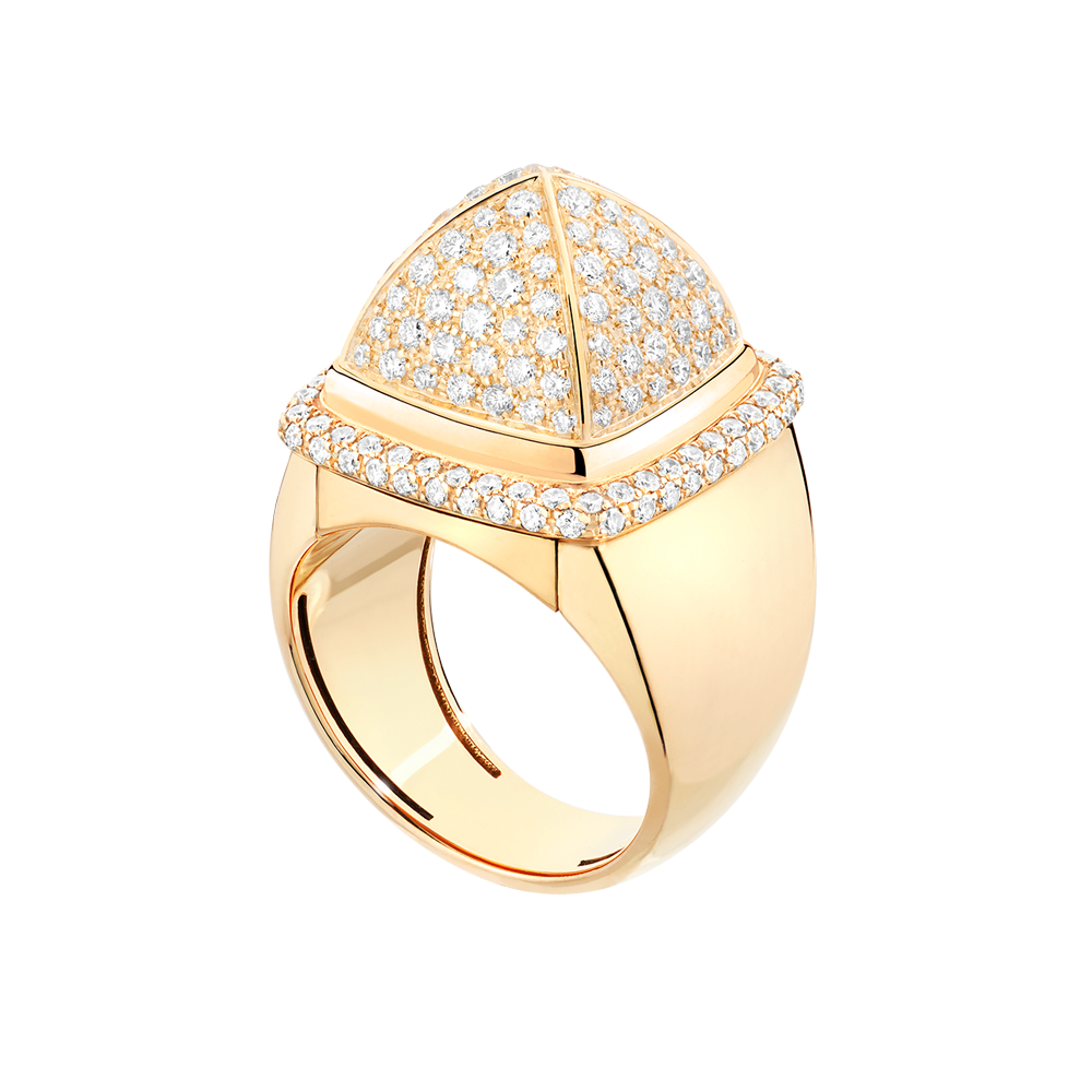 白色钻石 Pain de Sucre系列可替换宝石戒指