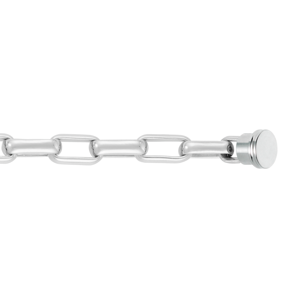 18k white gold  link bracelet