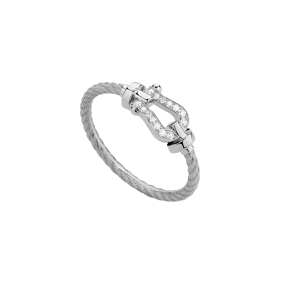 Fred Force ring 10 mm 4b0379 taille 56 WHITE GOLD 18K & DIAMONDS