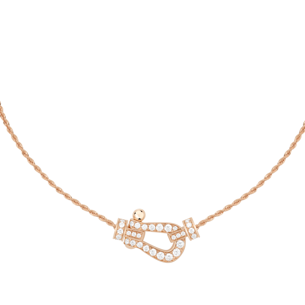 Fred Force 10 Series 18K Rose Gold With Diamond Necklace 7B0234