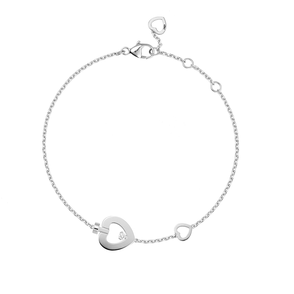 Pretty Woman bracelet XS model in 18k white gold and diamond - Fred Paris