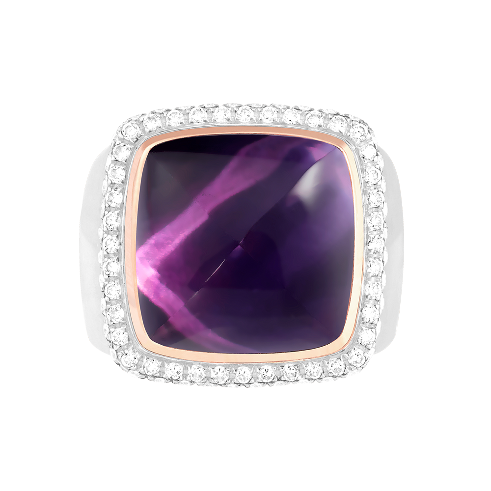 紫水晶 Pain de Sucre系列可替换宝石戒指