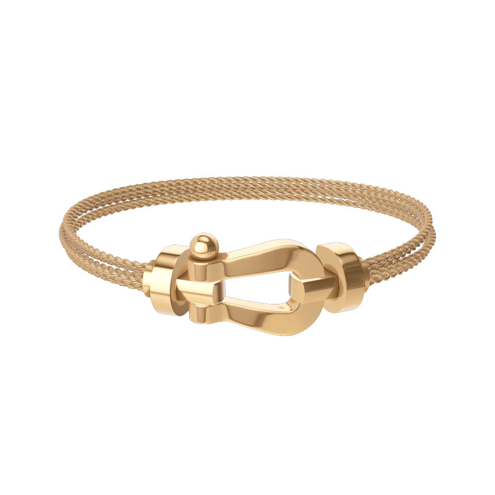 レビュー高評価商品 フォース10ブレスレット 18K ラージモデル イエローゴールド アクセサリー