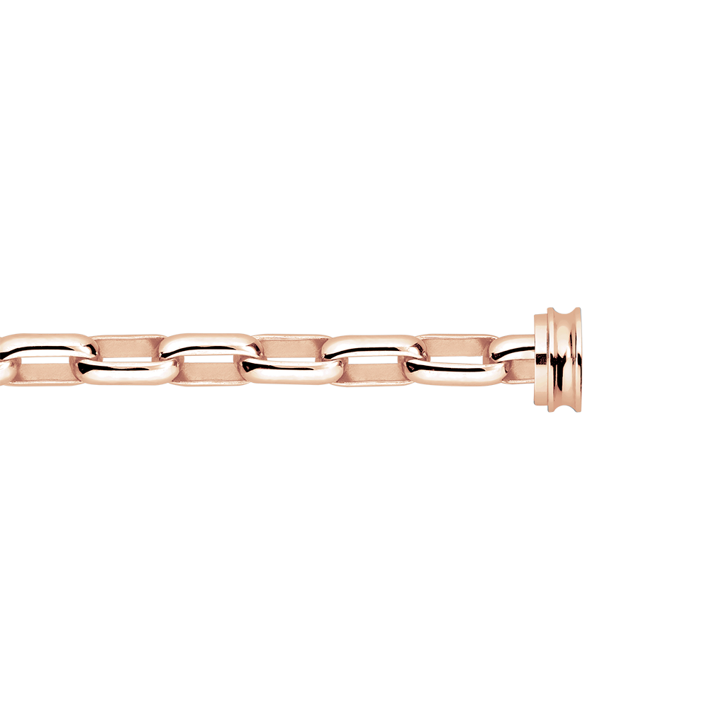 18k pink gold link bracelet