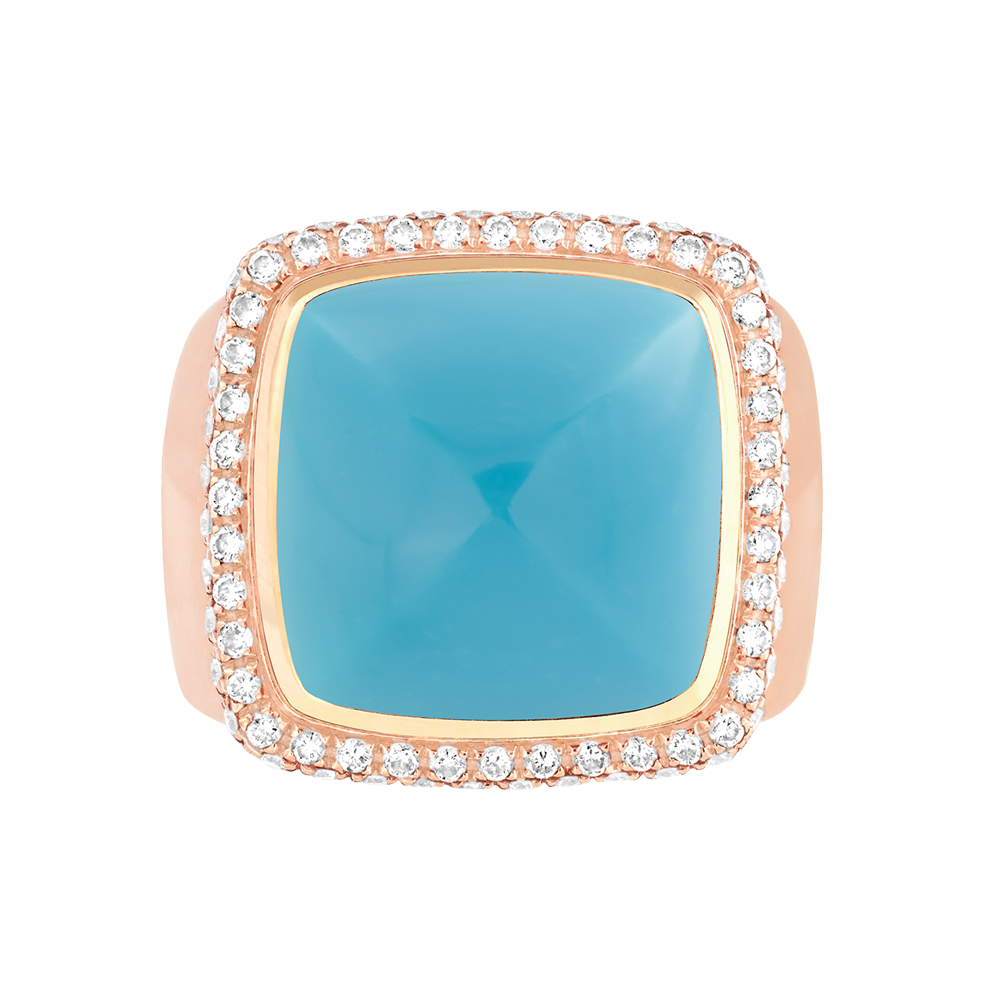 빵드 쉬크르 튀르쿠아즈  핑크 골드 링