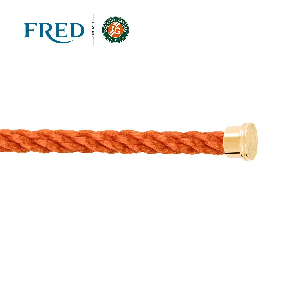 Yellow gold, Stainless steel terracotta 1 row cable #FREDxRolandGarros