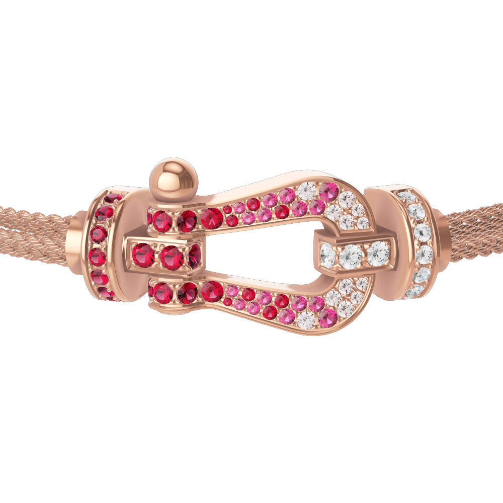 工場直売 フォース10ブレスレット 18K ルビー サファイヤ ピンクゴールド その他