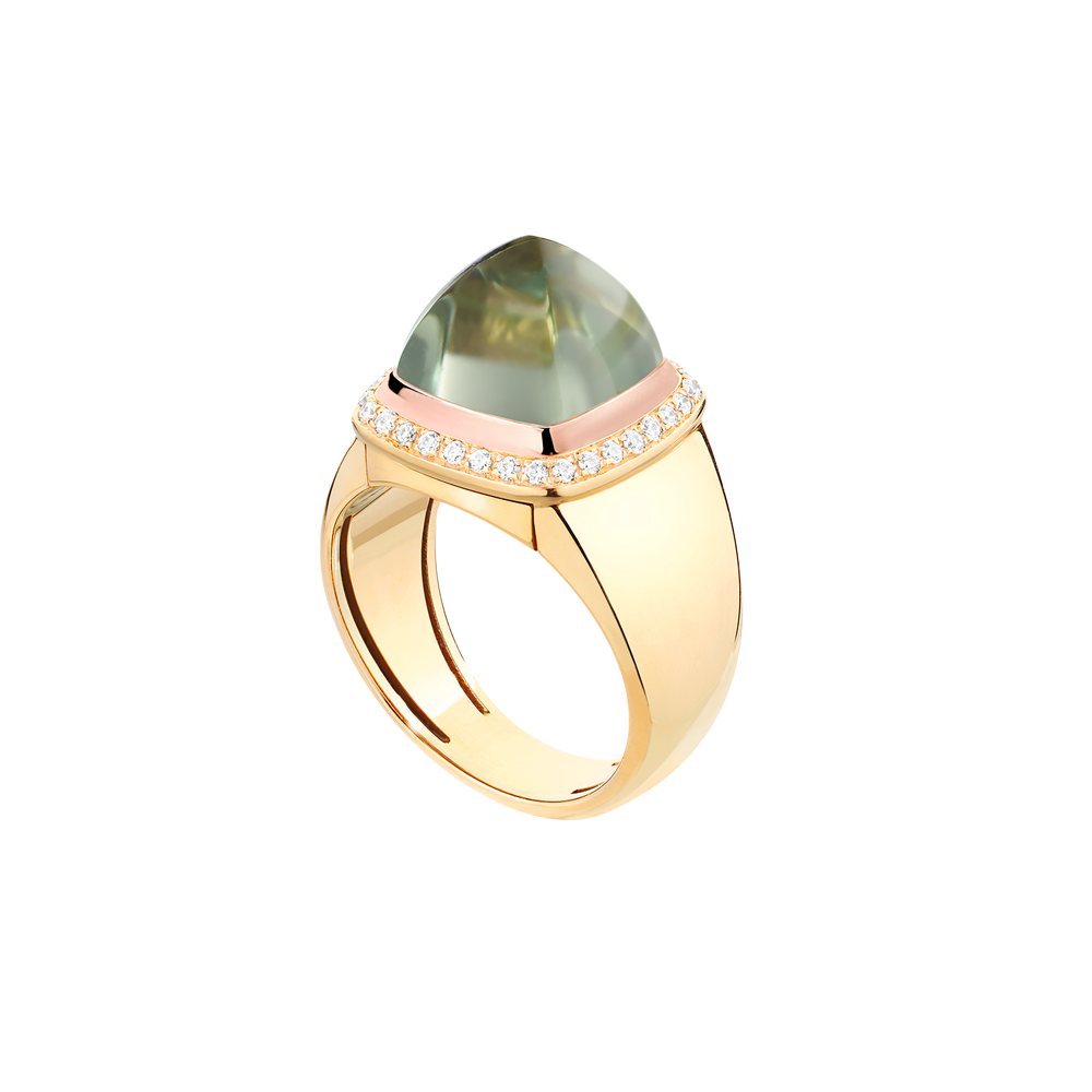 绿堇云石 Pain de Sucre系列可替换宝石戒指