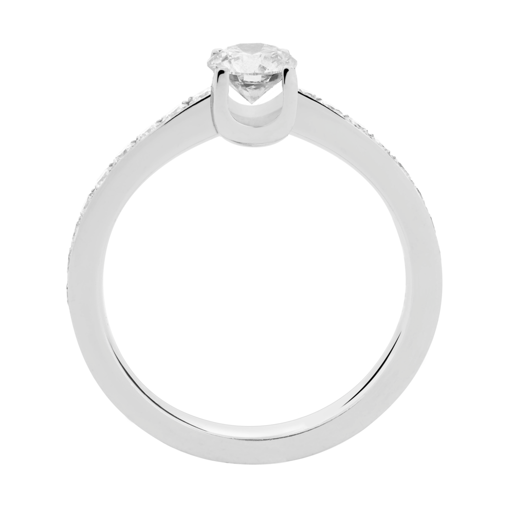 Engagement ring Force 10 Duo paved 0.70ct