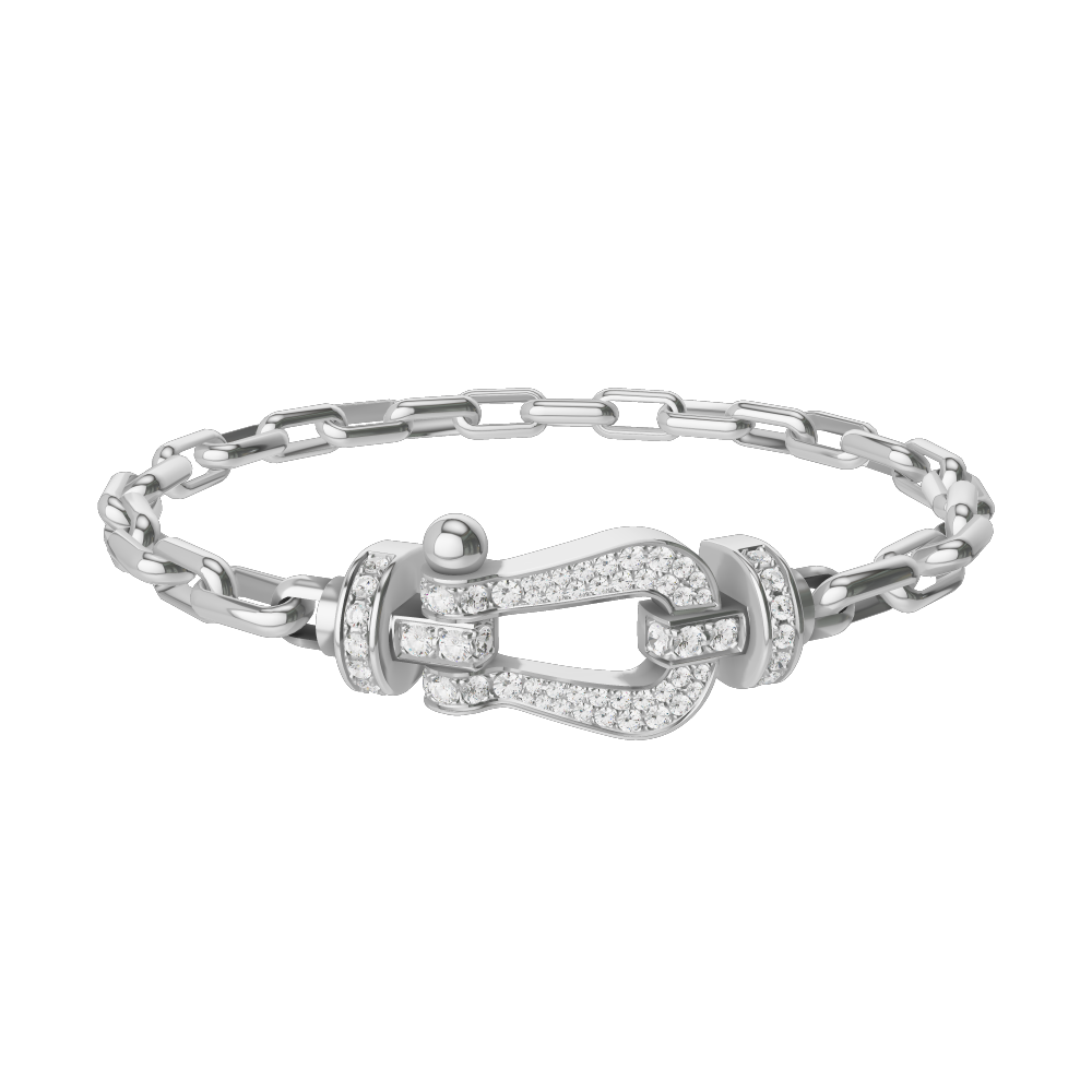 フォース10ブレスレット 18K ホワイトゴールド ダイアモンド