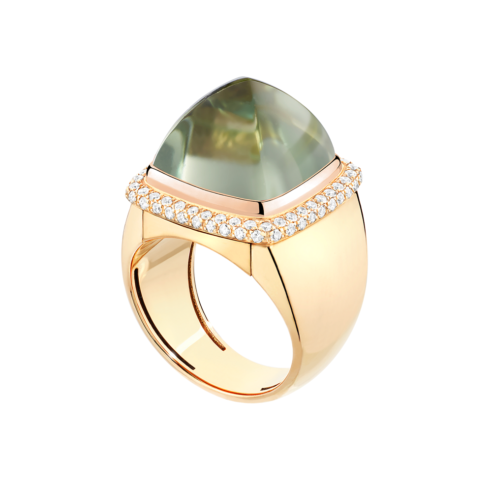 绿堇云石 Pain de Sucre系列可替换宝石戒指