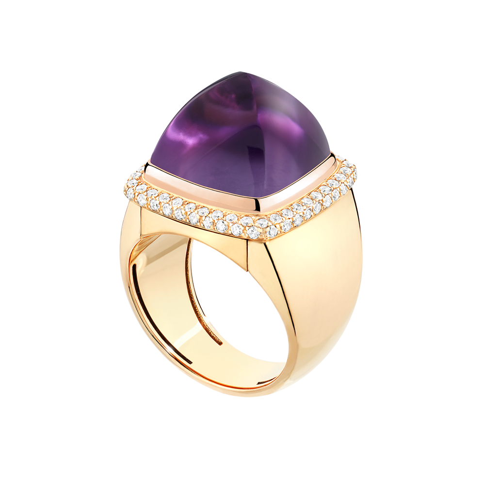 紫水晶 Pain de Sucre系列可替换宝石戒指