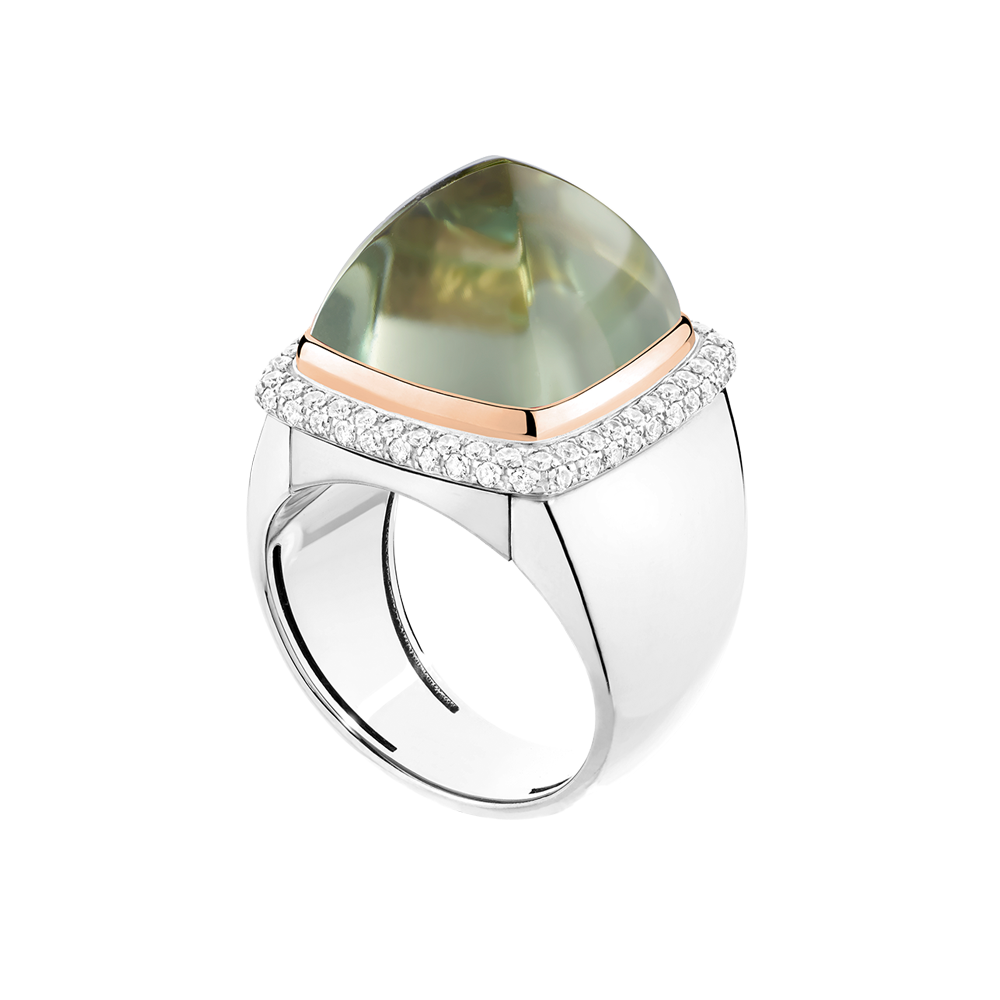 绿堇云石 Pain de Sucre系列可替换宝石戒指