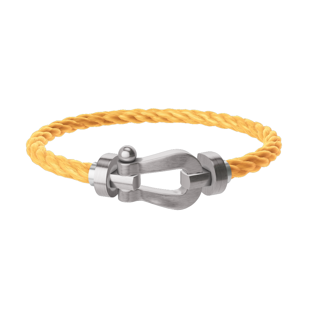 FRED フォース10 LM ブルー シルバー SS S18 GOBEYOND Force 10 bracelet #gobeyond Steel large model Cable - Fred Paris