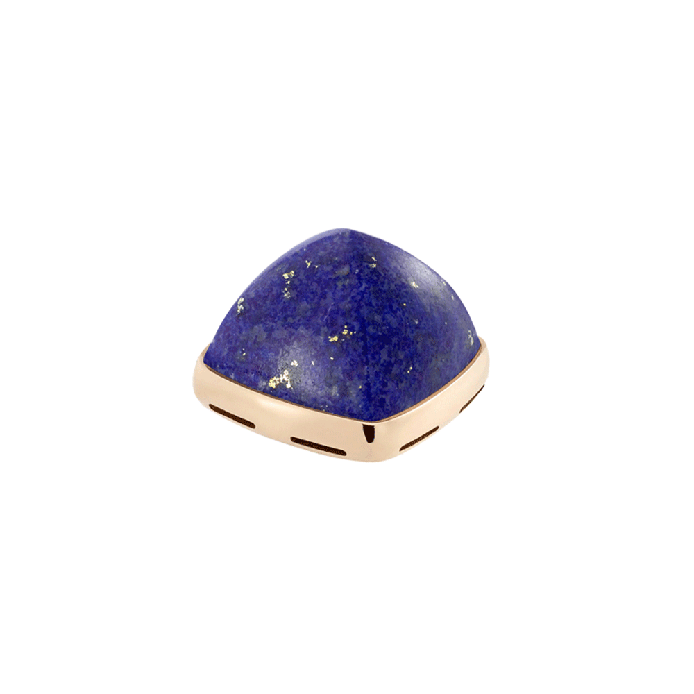 Lapis lazuli and 18k yellow gold cabochon