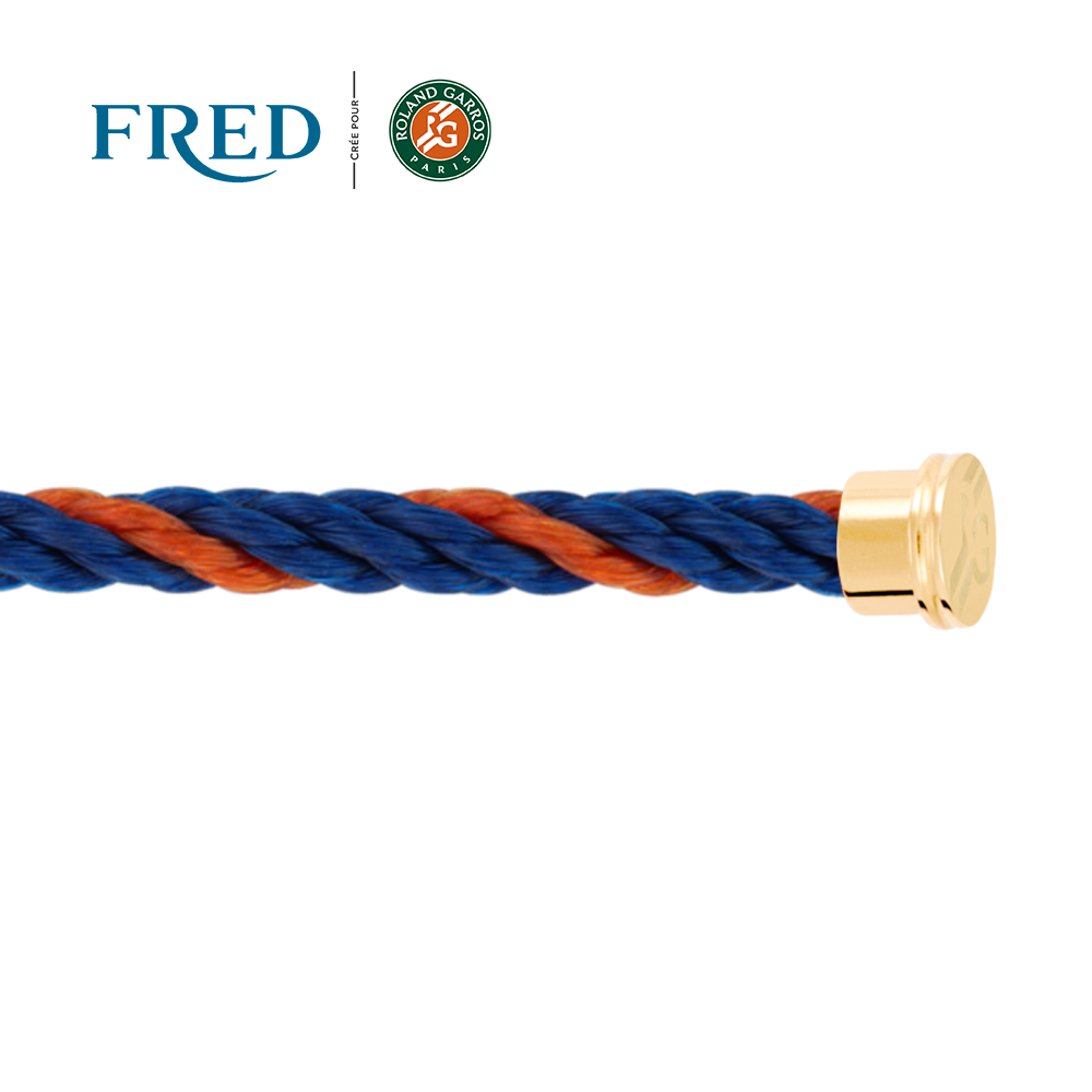 Cable 1 tour corderie, terracotta et bleu #FREDxRolandGarros