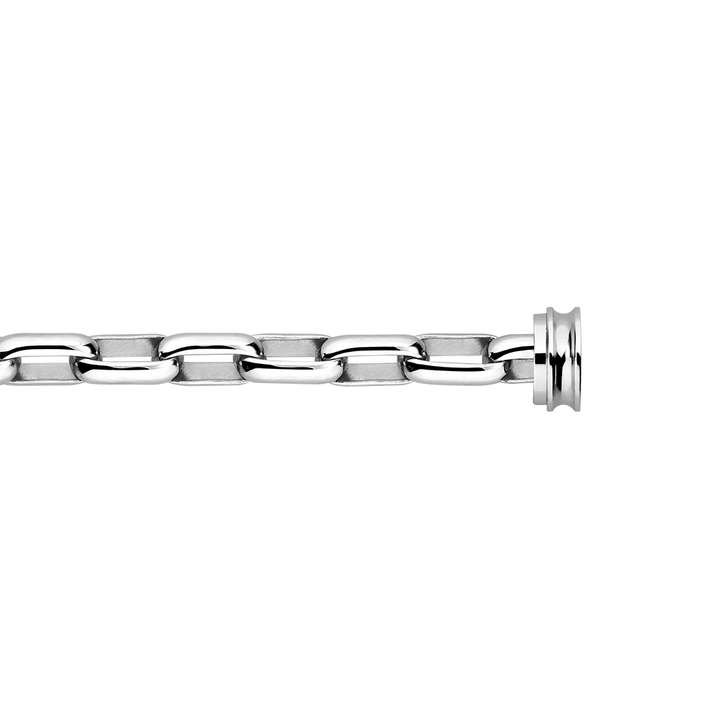 18k white gold link bracelet