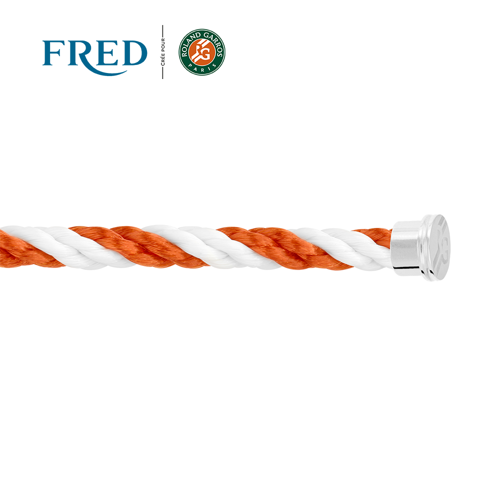 Stainless steel Terracotta White 1 row cable #FREDxRolandGarros