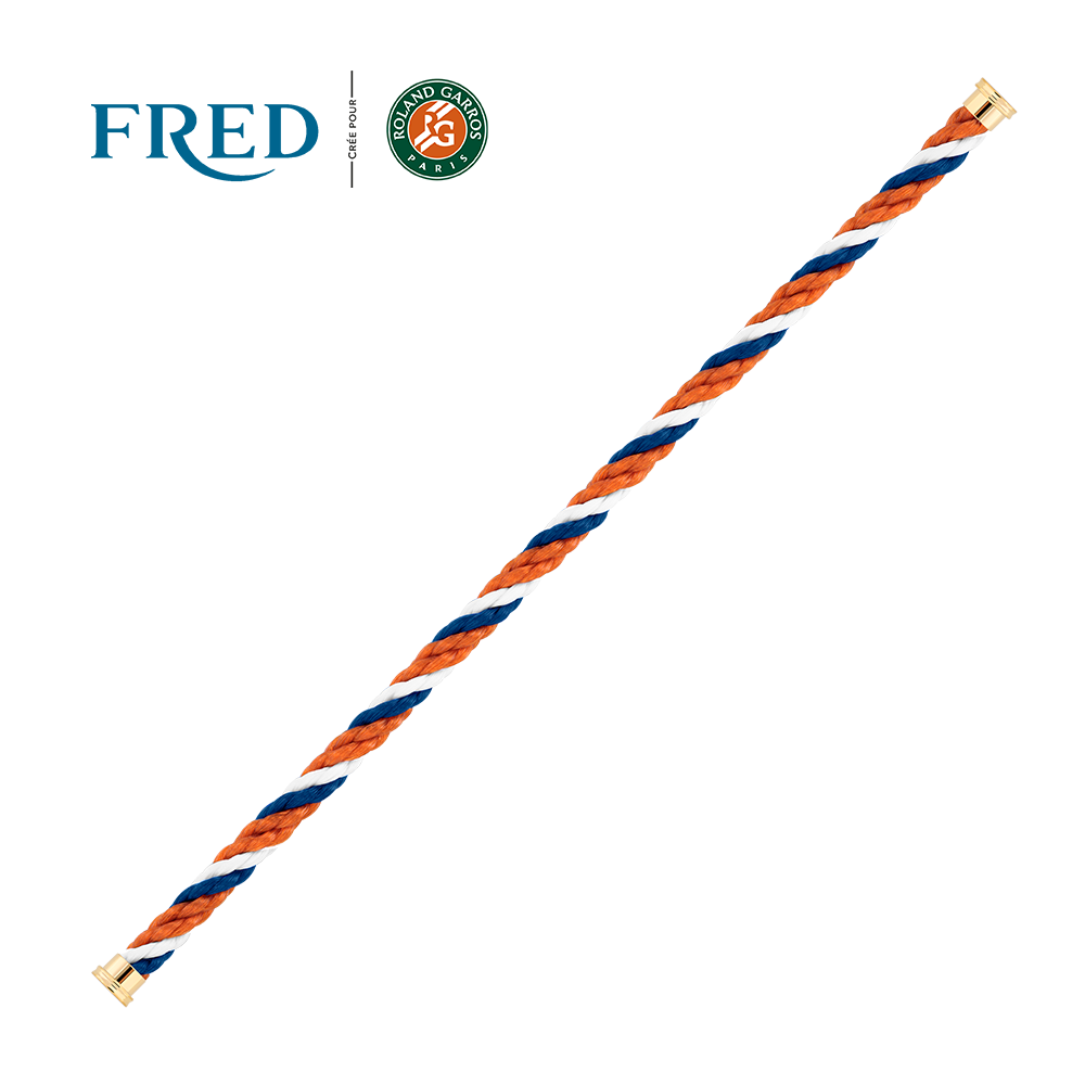 FRED フレッド ケーブル【ブルー、ホワイト、テラコッタ】 ブルー×ホワイト×テラコッタケーブル #FREDxRolandGarros ラージ