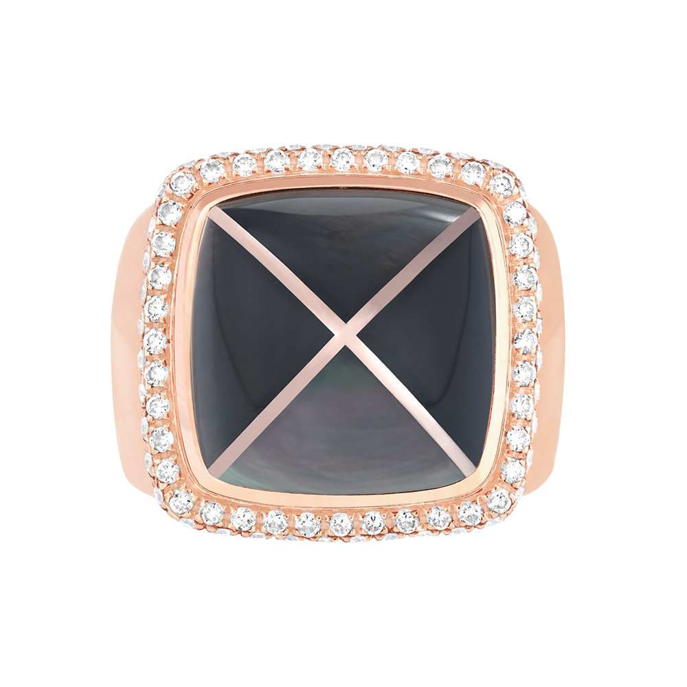 Bague Pain de Sucre nacre grise