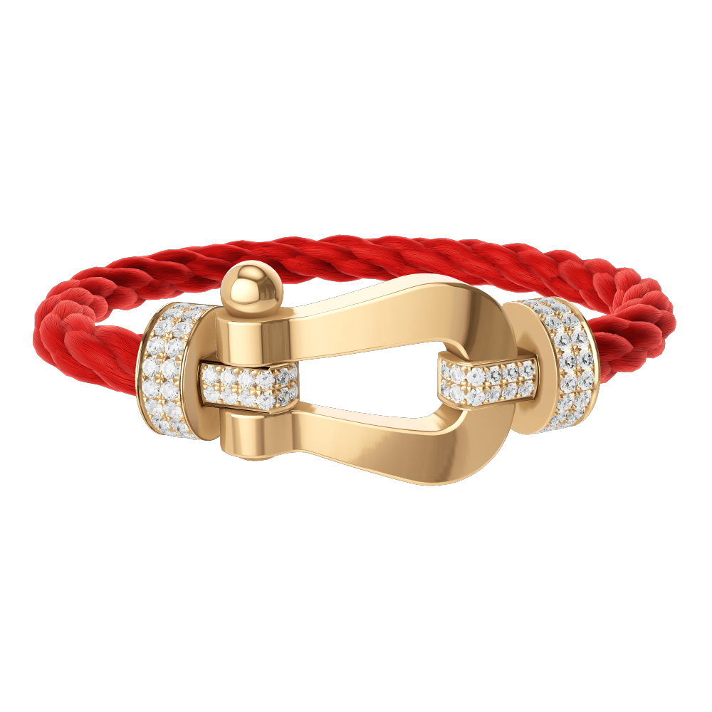 Force 10 bracelet Extra large model 18K yellow gold diamond