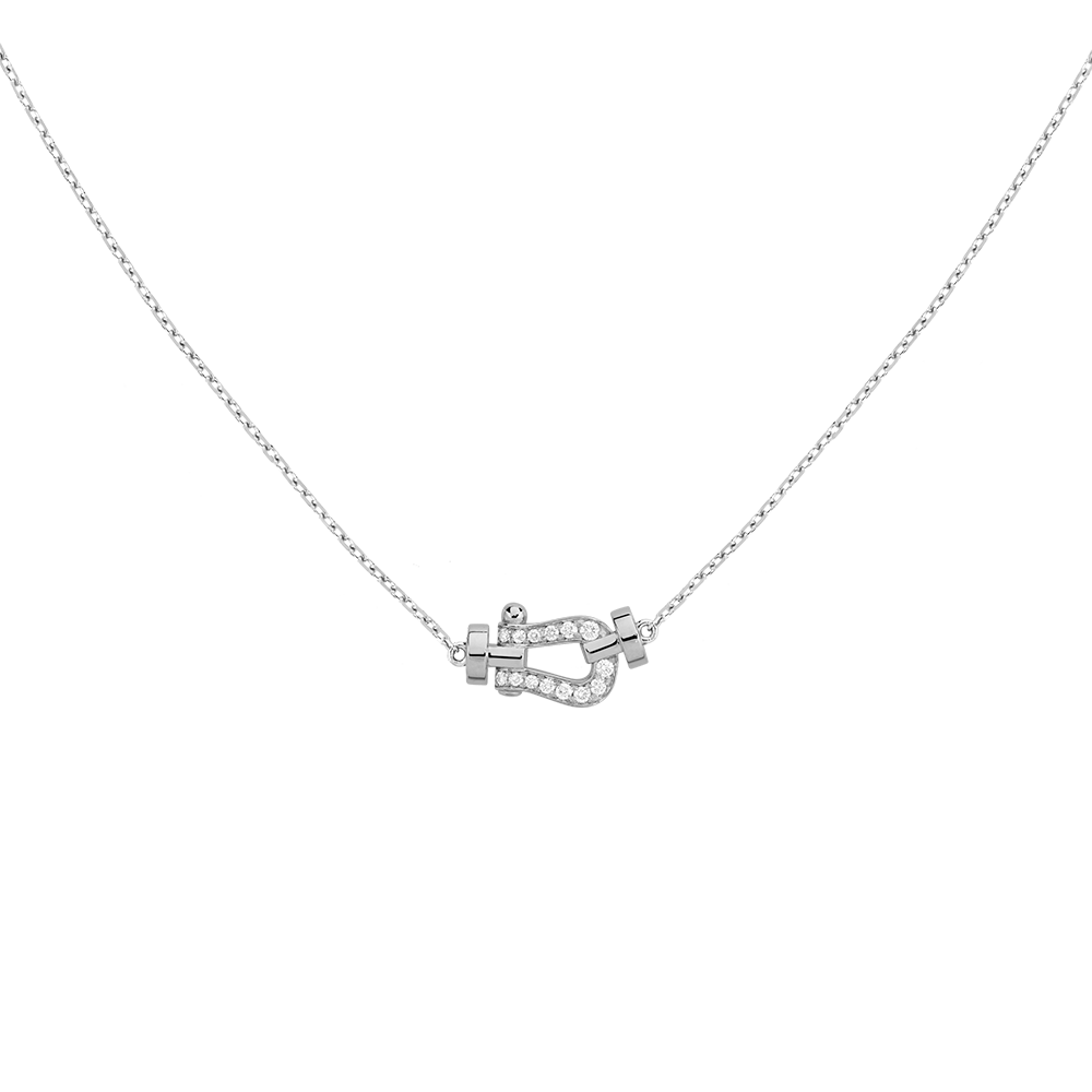 Force 10 necklace 18k white gold and diamonds medium model - Fred