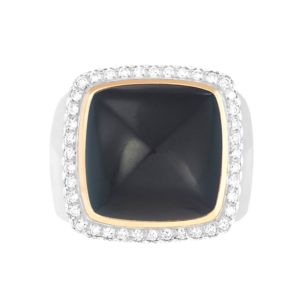 黑檀木 Pain de Sucre系列可替换宝石戒指