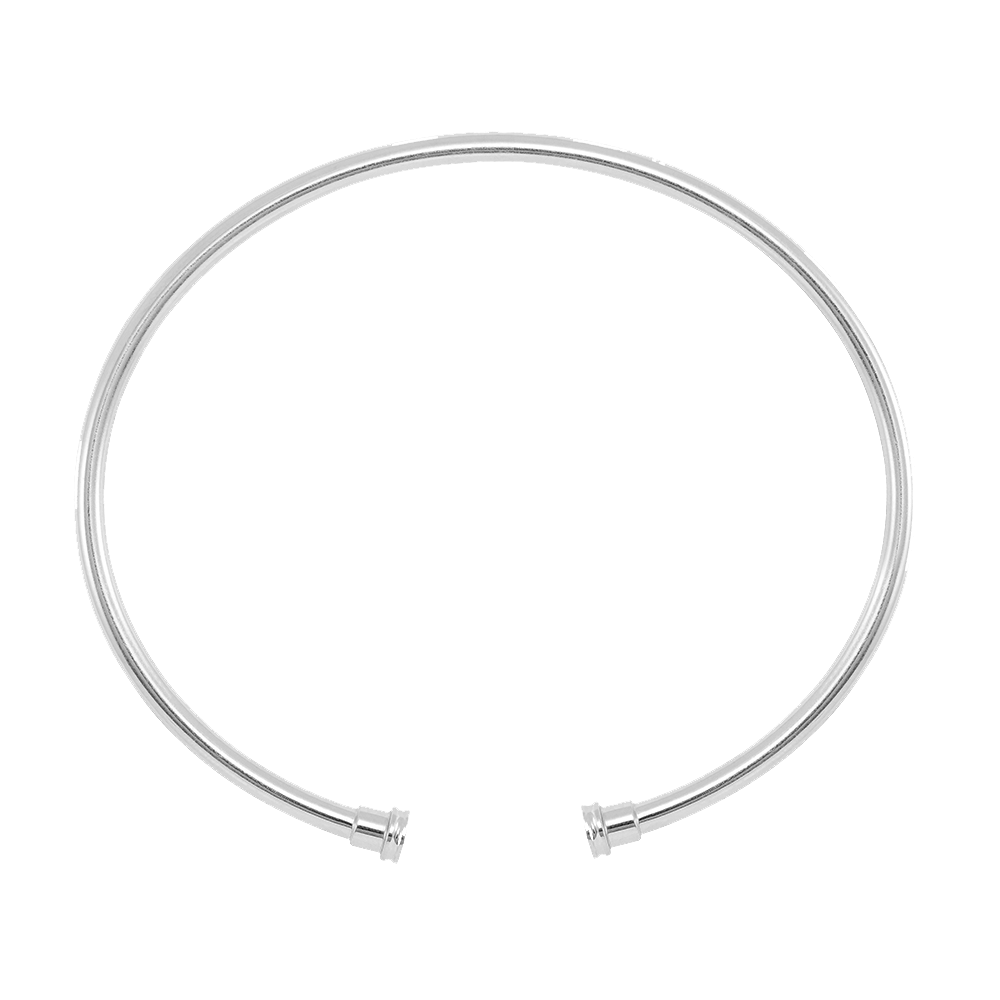 18K white gold bangle