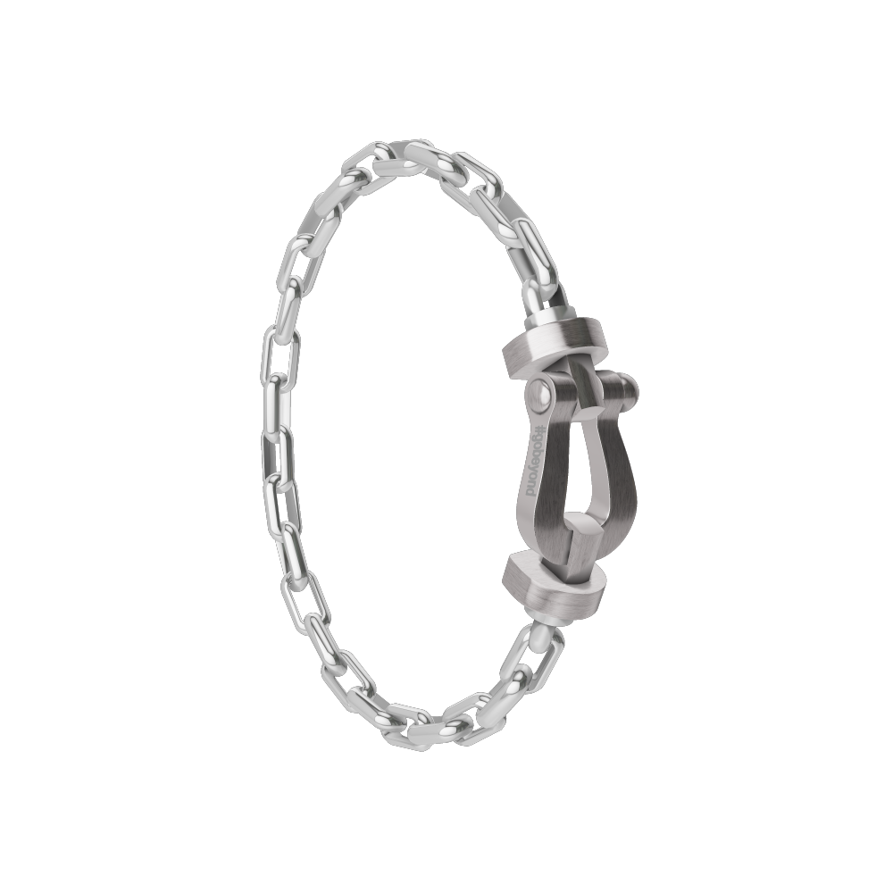 Force 10 bracelet #gobeyond Steel large model Cable - Fred Paris