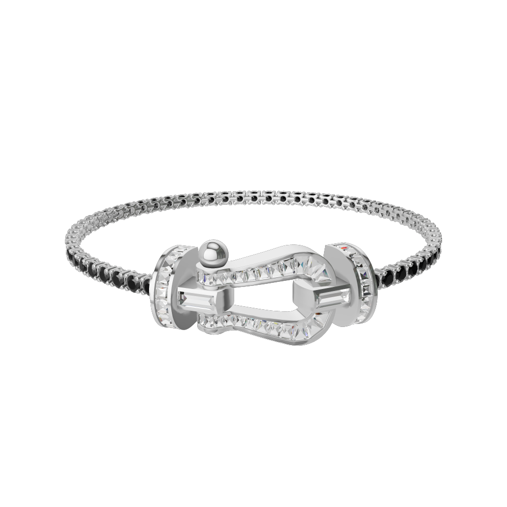 Force 10 Bracelet by Fred, White Gold and Stainless Steel