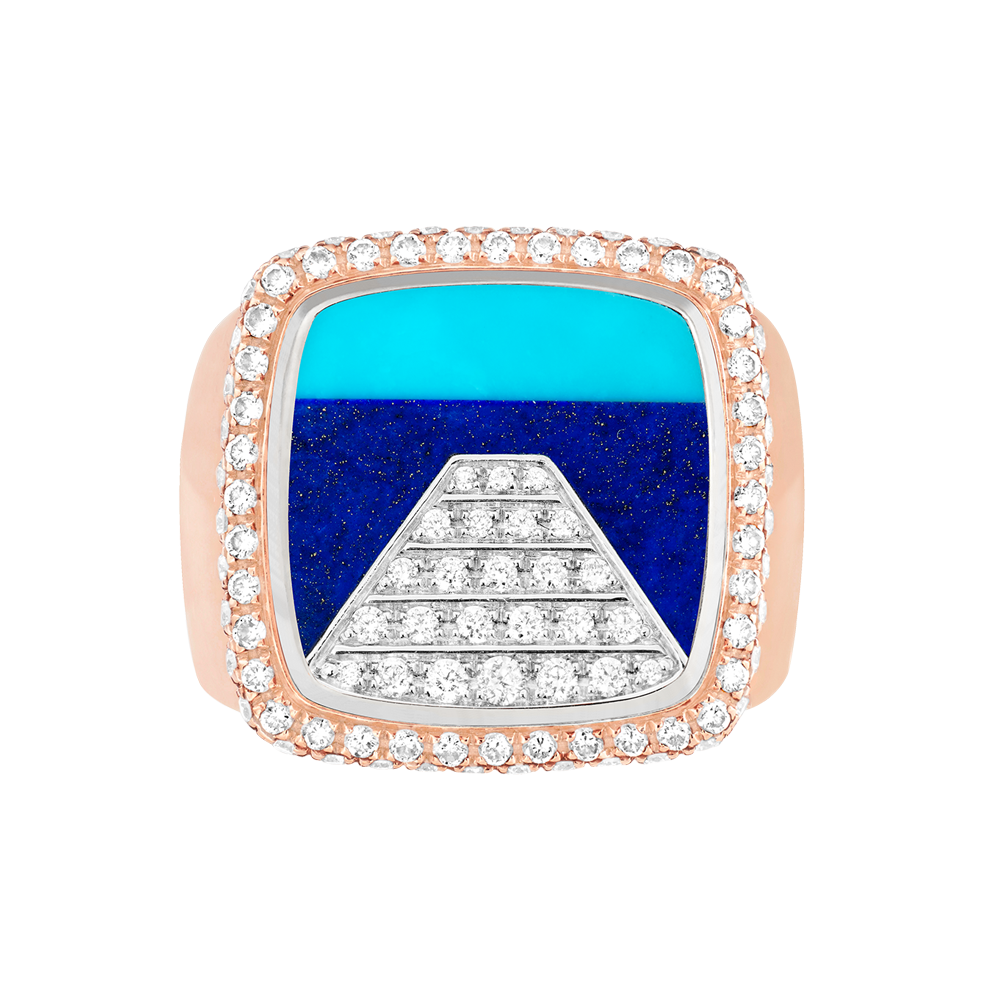 天河石 Pain de Sucre系列可替换宝石戒指