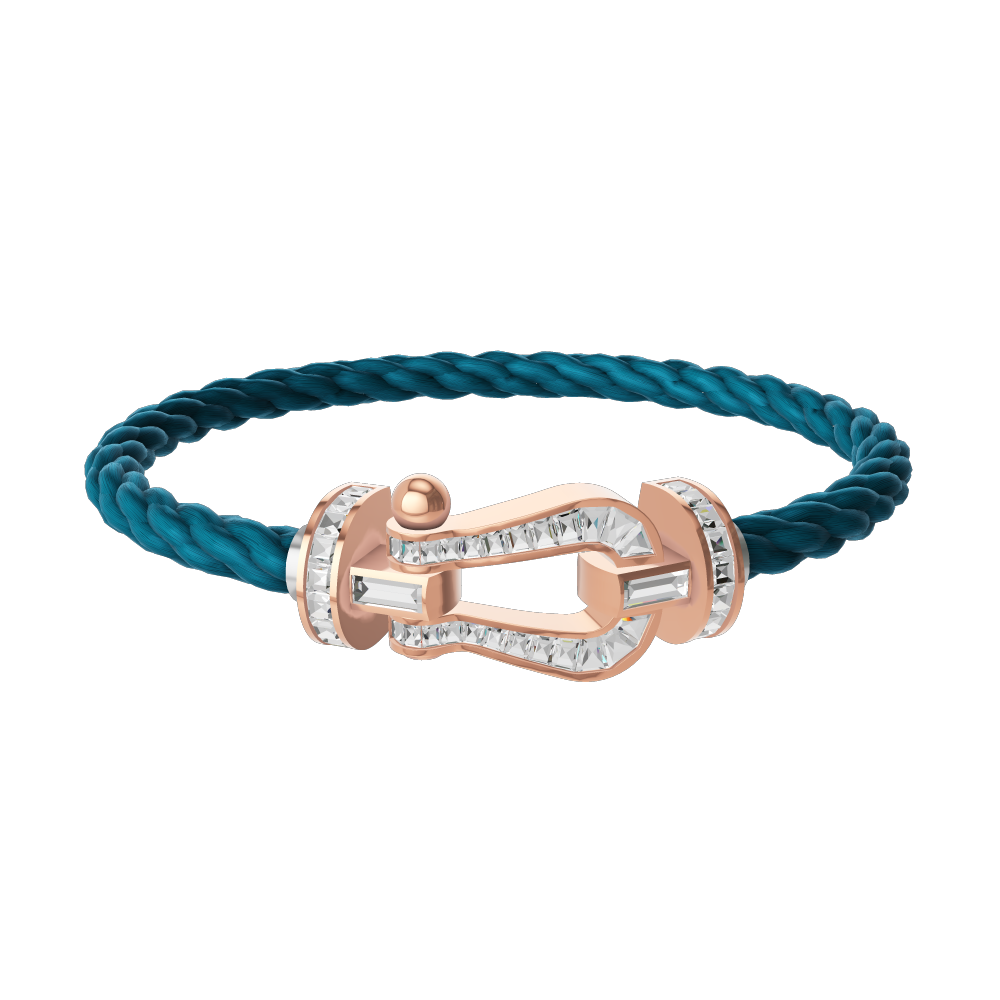 フォース10ブレスレット 18k ピンクゴールド バゲットカット